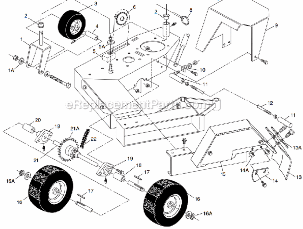 Wheel_Drive_And_Guard_Assembly Diagram and Parts List for  Little Wonder Edger